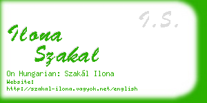 ilona szakal business card