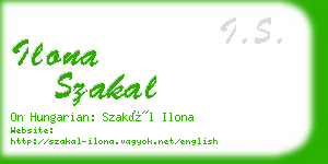 ilona szakal business card